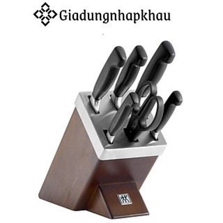 Bộ dao zwilling gourmet 7 món tự mài, bộ dao nhà bếp, thép không gỉ, made in germany, giadungnhapkhau19