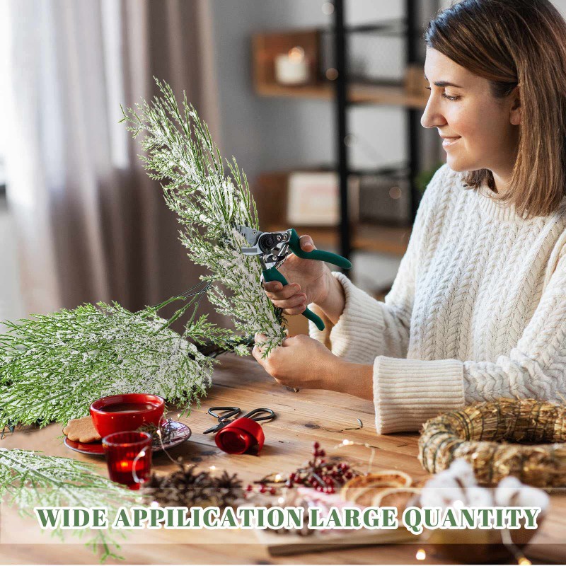 Set 1 / 5 Bình Hoa Tuyết Giả Trang Trí Giáng Sinh