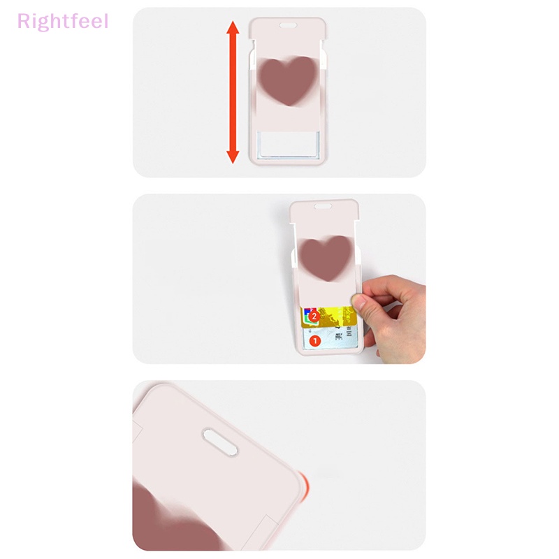 Qfeel Ví Đựng Thẻ id / Thẻ / Móc Khóa Họa Tiết Hoạt Hình Màu Hồng Dành Cho Học Sinh Mới