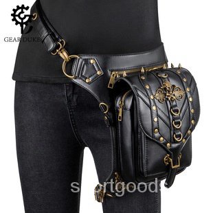 Túi Đeo Hông mini Màu Nâu Phong Cách punk Hàn Quốc Mới Cho Nữ