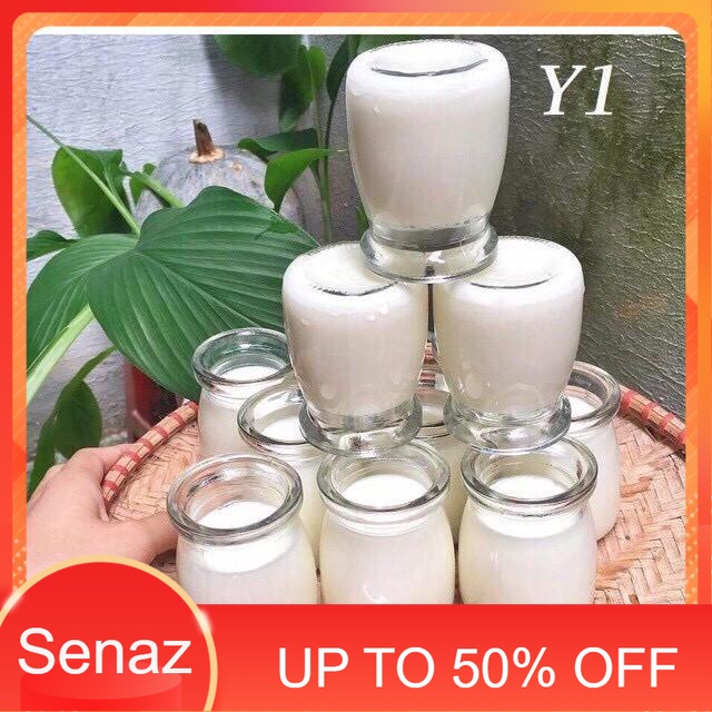 combo 12 Hũ thủy tinh làm sữa chua có nắp LOẠI 1.