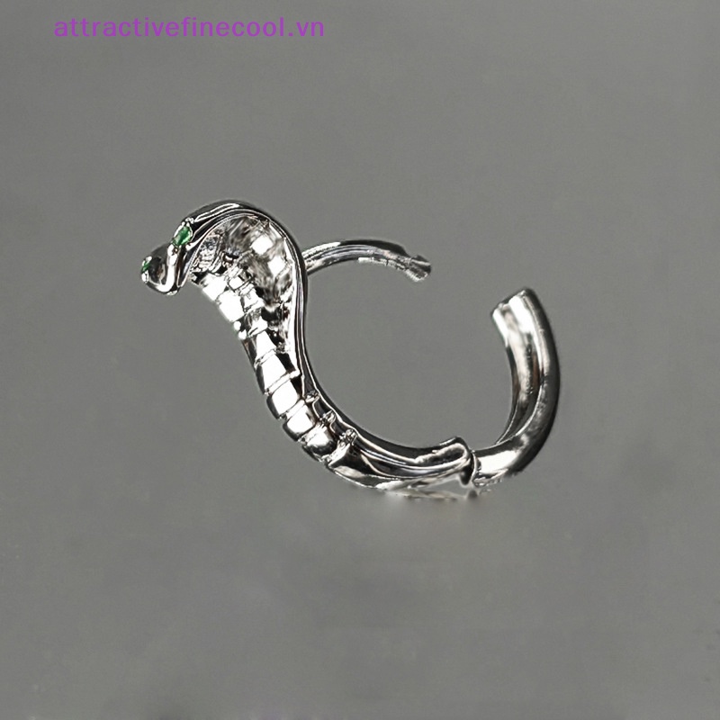 Acvn Khuyên Tai Vòng Hình Rắn Mắt Xanh Lá zircon Bằng Đồng Cá Tính Phong Cách gothic punk hip hop Thời Trang Cho Nam Và Nữ