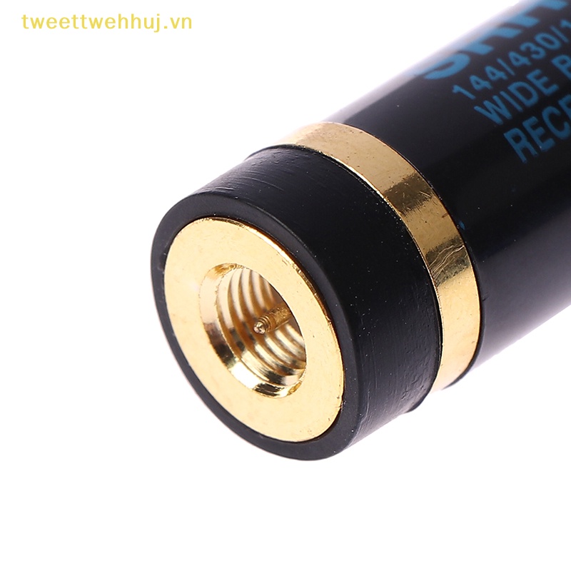 Ăng Ten Băng Tần Kép tweehuj sma-m / sma-f uhf + vhf srh805s walkie Cho baofeng / yaesu vn