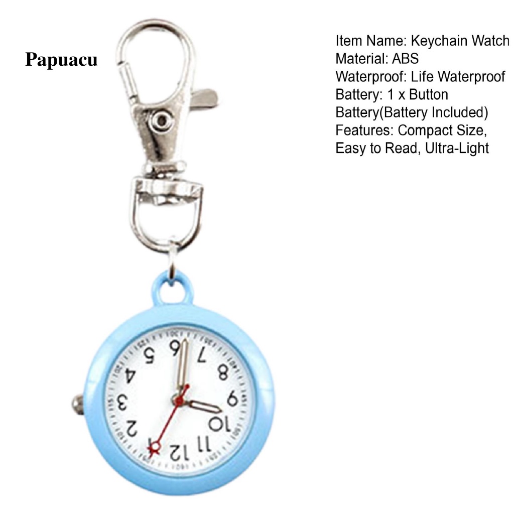 Papuacu Đồng Hồ Bỏ Túi Chống Thấm Nước Màn Hình Lớn Siêu Êm Siêu Nhẹ Có Kẹp Càng Cua Ghi Lại Pin Siêu Nhẹ Cho unisex