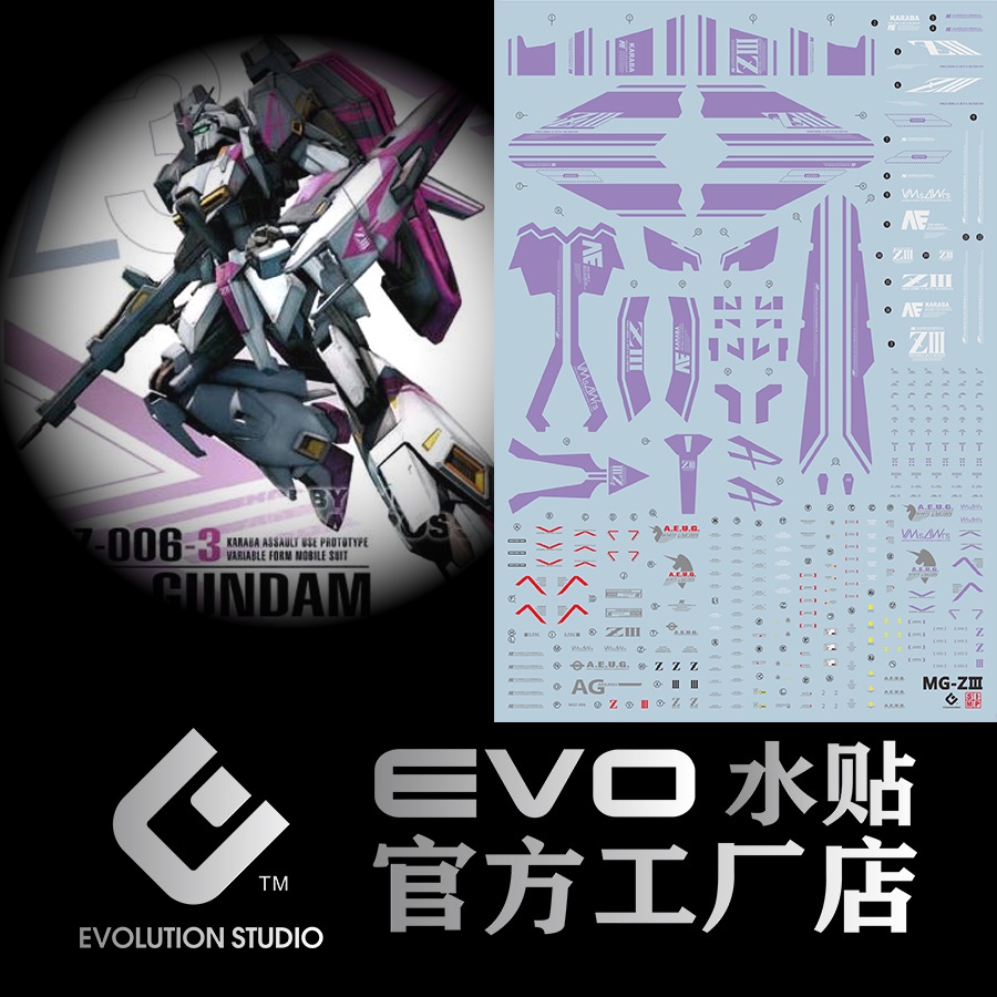 Decal nước dán mô hình Zeta PLUS A1 C1 Z3 Red ver.ka PG MG RG HG các loại Water sticker