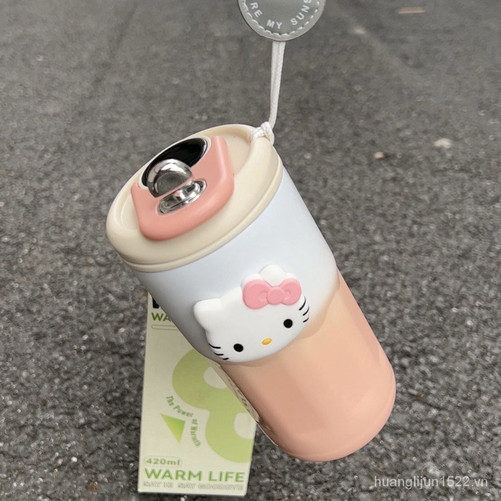 Hello kitty Bình Nước Giữ Nhiệt Bằng Thép Không Gỉ Hình hello kitty