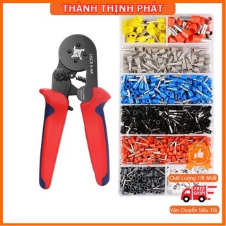 Kìm bấm cos vuông hsc8 6-4a kèm 1200 đầu cos ống tròn cos pin kìm bấm cos đa năng thành thịnh phát