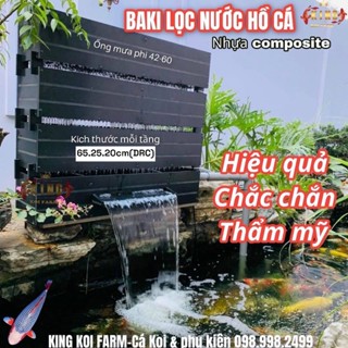 Baki lọc nước hồ cá trắng,đen bằng nhựa composite 3 tầng lọc nước Baki lọc nước chuyên dụng hồ cá koi