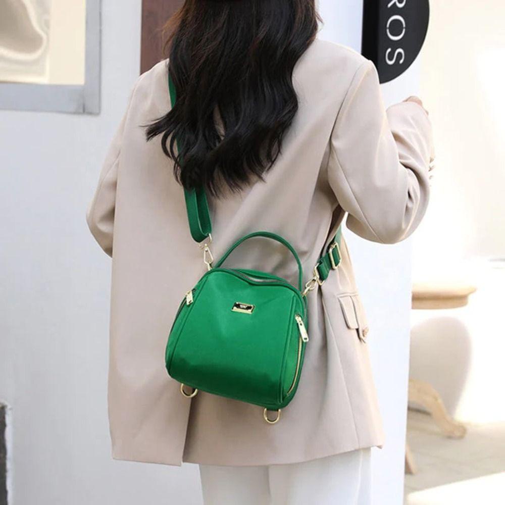 Ba Lô nylon mini Màu Trơn Thời Trang Dành Cho Nữ