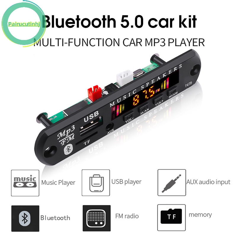 Bảng Mạch Khuếch Đại Tín Hiệu radio fm parucutin 5.0 mp3 usb 3.5 mm aux Cho Xe Hơi vn