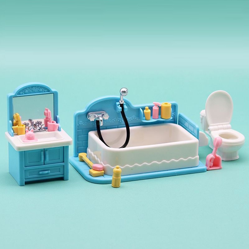 Bộ Mô Hình toilet mini Trang Trí Nhà Cửa