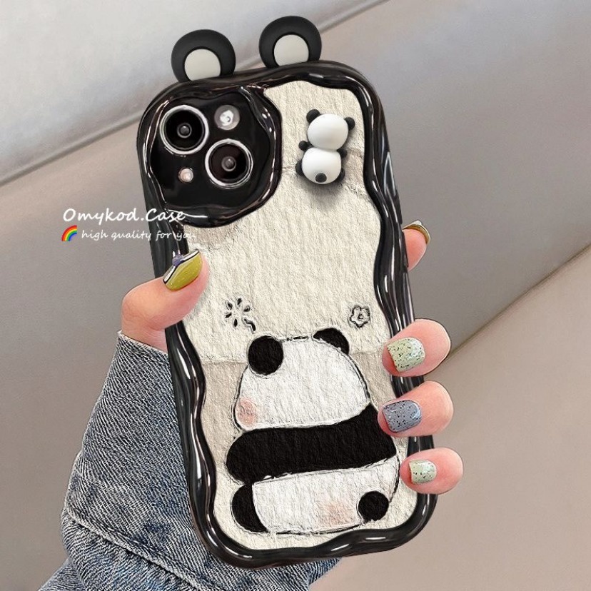 XIAOMI Redmi Ốp Điện Thoại Hình Gấu Trúc 3d Cho Xiaomi12 13TPro redmi Note12 11 10 9 8Pro 12c 10c 9a 9c 9t 11Lite 12 poco X3Nfc