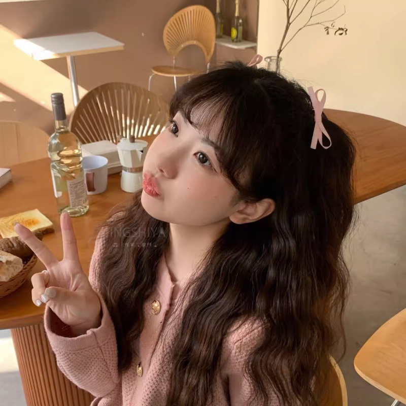 Kẹp Tóc Nơ Ruy Băng Đôi Bằng Tóc Đuôi Ngựa Đôi