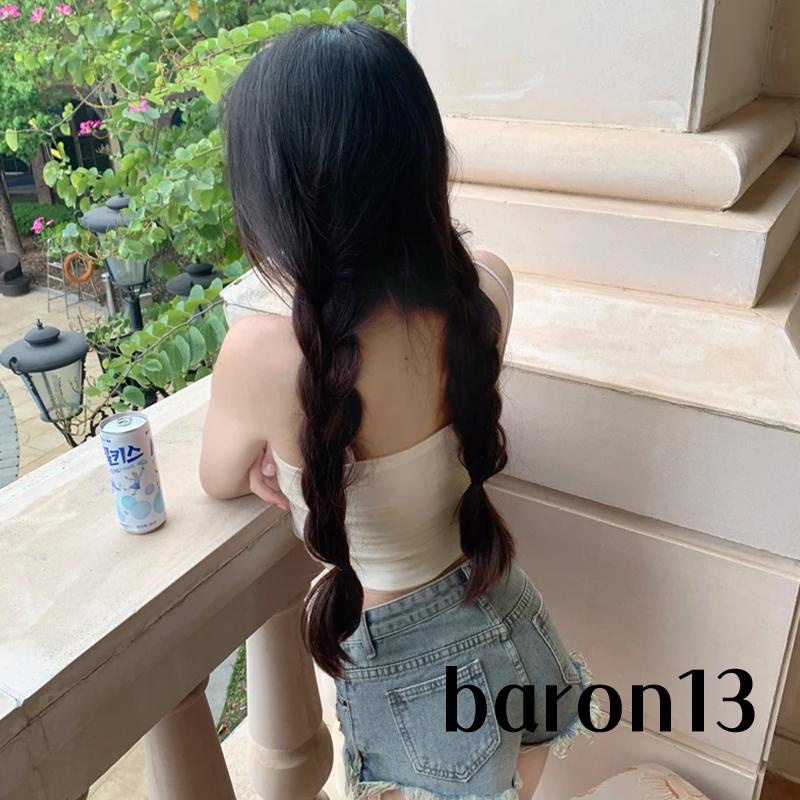 Xo8k-áo Ren Không Tay Khoét Sâu Hở Lưng Màu Trơn Mùa Hè Cho Nữ