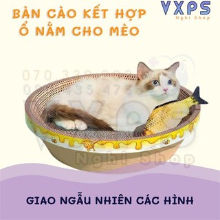 Bàn cào móng hình tròn, Ổ cào móng dành cho mèo dạng lõm chất liệu carton
