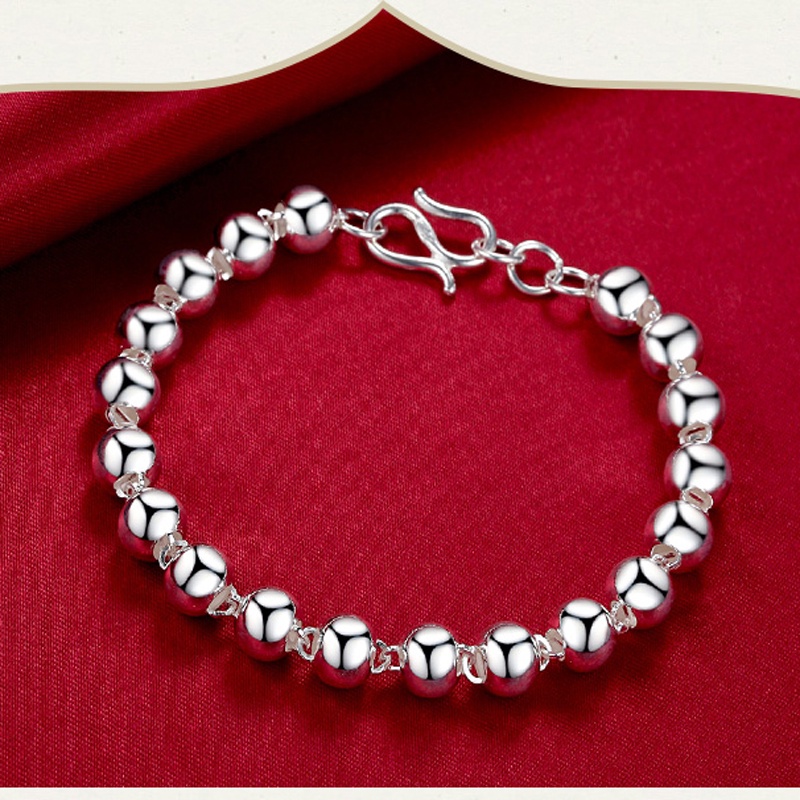 Old Fengxiang-999 Sterling Bạc Vòng Hạt Vòng Tay Nữ Cặp Đôi Bạc Trang Sức Cũ Bạc Bạc Bạc 999 Bạc Vòn