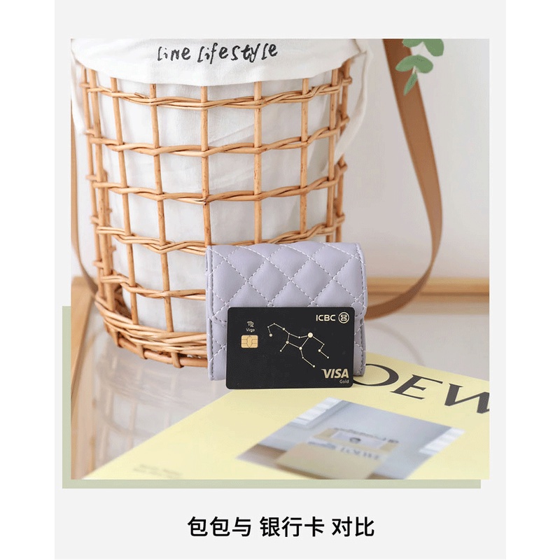 Ví Ngắn Đa Năng qx1224 Chất Liệu 30% Kim Cương Màu Trơn