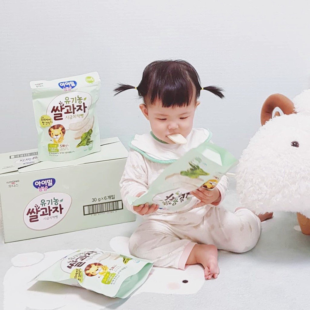 Bánh gạo ildong hữu cơ cho bé ăn dặm từ 6m+