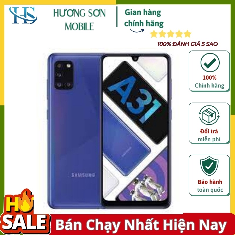 Samsung Galaxy A31 2sim rom 128G ram 6G Chính Hãng, Camera sau: Chính 48 MP & Phụ 8 MP, 5 MP, 5 MP -HƯƠNG SƠN MOBILE