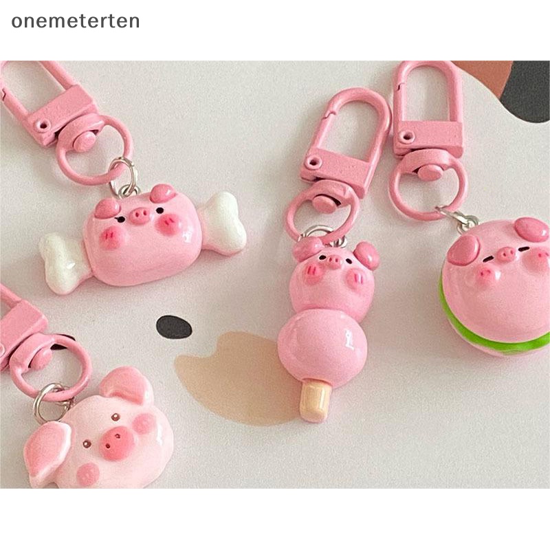 Rten Móc Khóa Hình Heo Hoạt Hình Dễ Thương Bằng Nhựa resin Trang Trí Túi Xách / Móc Khóa Làm Quà Tặng Cho Học