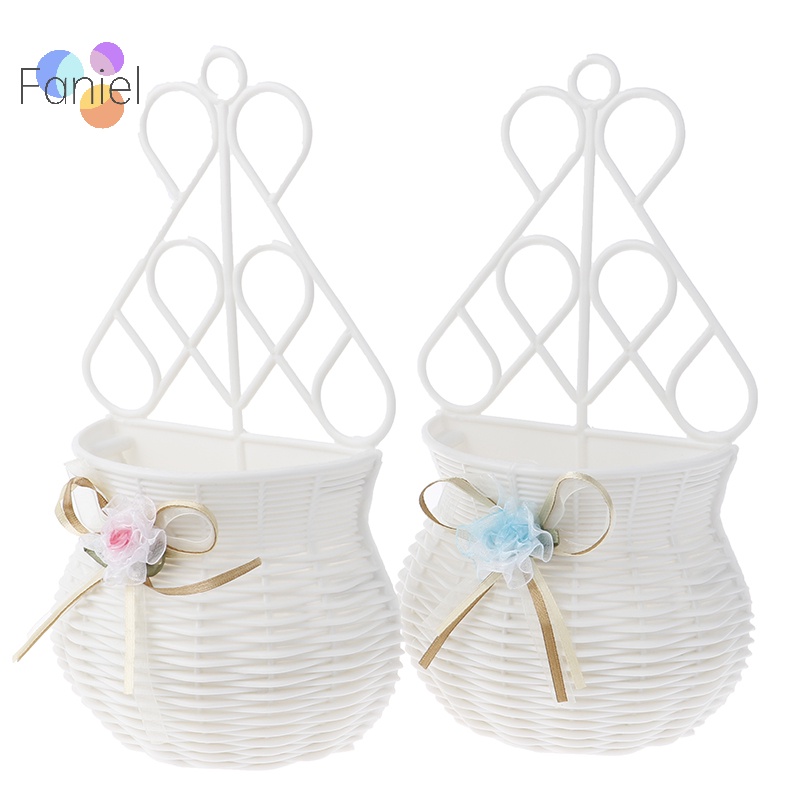 Bình Hoa Treo Tường Bằng Mây Nhân Tạo Trang Trí Sân Vườn diy