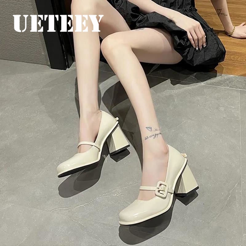 UETEEY dép đế cao giày búp bê dép sandal nữ giày  nữ  Phối màu tinh tế Chống thấm nước Tinh tế Đáng yêu FLF23000IH 41Z231008