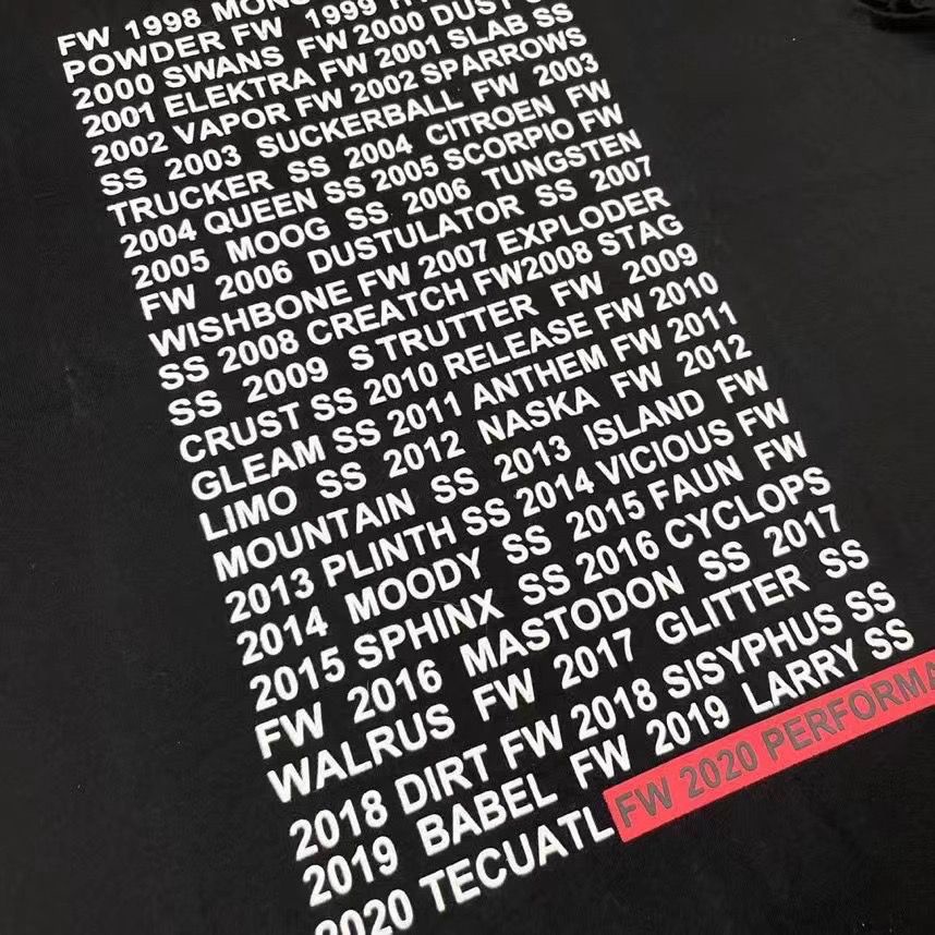 ZTBN FAR ARCHIVE WANG Jiaer niche fashion brand slogan letter flocking printing loose round neck short sleeve t for men and women