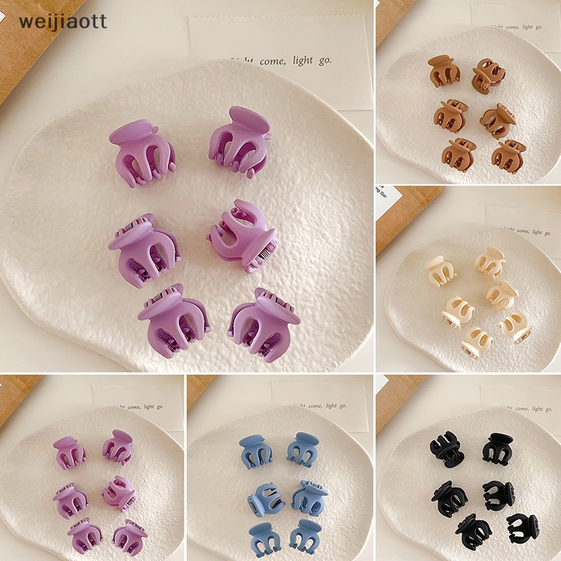 Weijiaott Set 6 Kẹp Tóc mini Bằng acrylic Màu Đen Phong Cách Công Chúa Cho Nữ vn