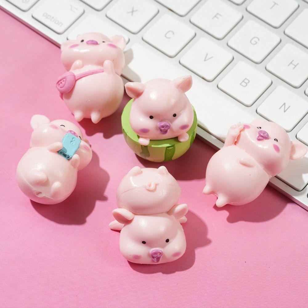 Mmluck pig Đồ trang trí Chú Heo Hoạt Hình Mini Dễ Thương Trang Trí Xe Hơi / Tiểu Cảnh / Nhà Cửa diy
