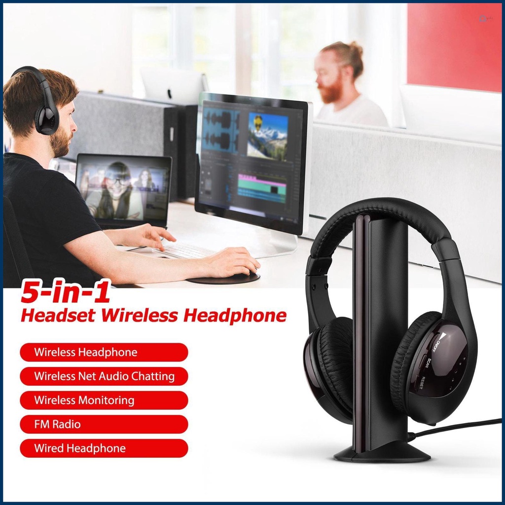 Tai Nghe Không Dây Kết Nối Bluetooth Đa Năng 5 Trong 1 fm hi-fi