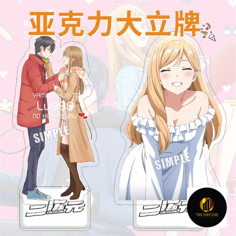 Mô hình Standee Anime My Love Story with Yamada-kun At Lv999 Manga cute Phụ kiện trang trí để bàn góc học tập