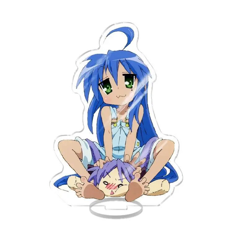 Mô hình Standee Anime Lucky Star Izumi Konata Hiiragi Kagami Tsukasa Takara Miyuki Phụ kiện trang trí để bàn góc học tập