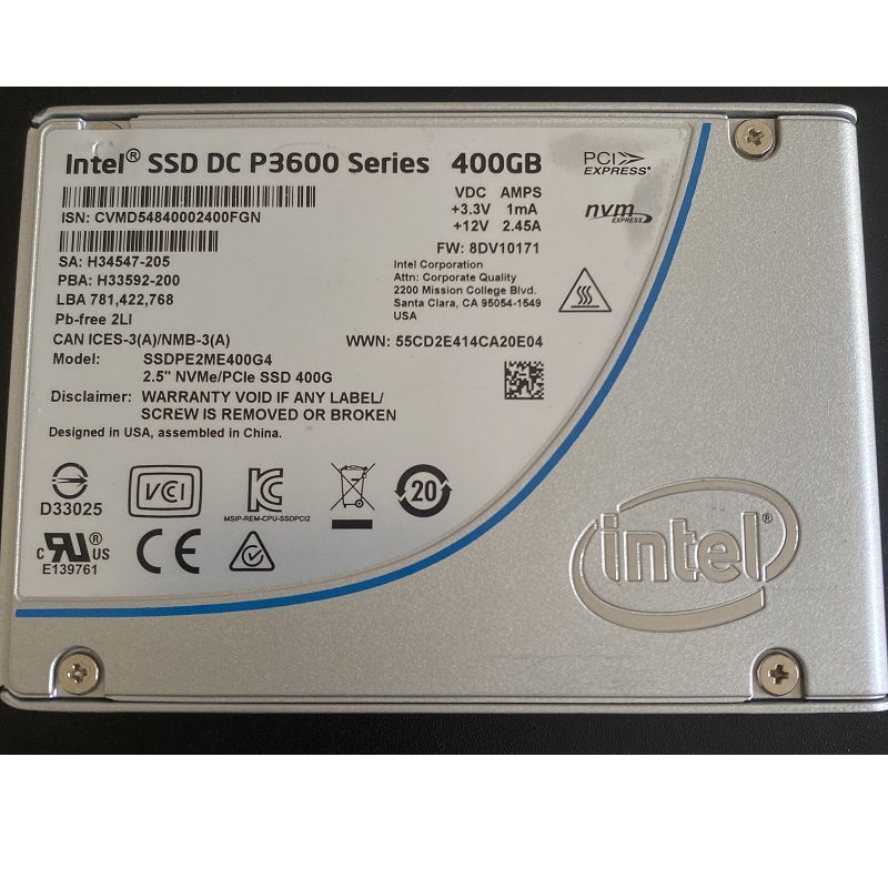 Ổ cứng server/máy chủ - Ổ cứng SAS INTEL SSD DC 400GB
