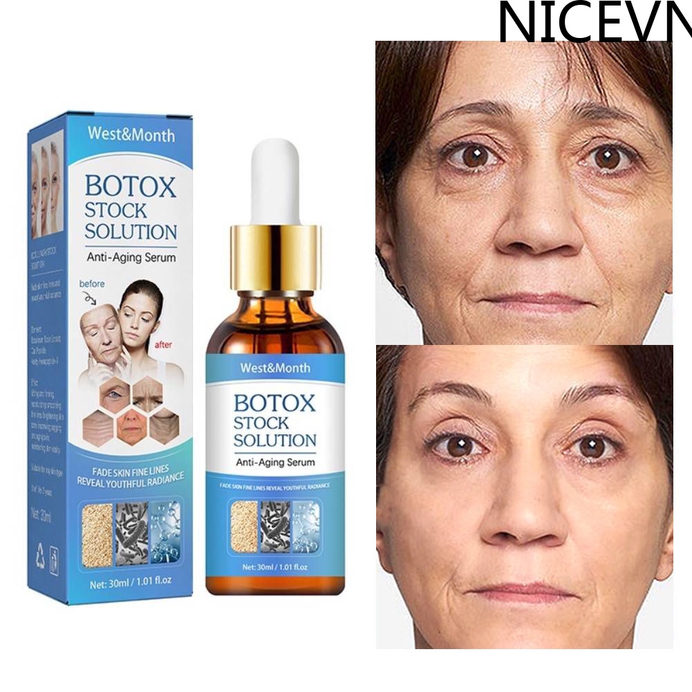 Botox Original Liquid 30ml Collagen Peptide Retinol Collagen Firming Serum Chống lão hóa Làm mờ vết thâm làm trắng da cho phụ nữ NICEKLIFE