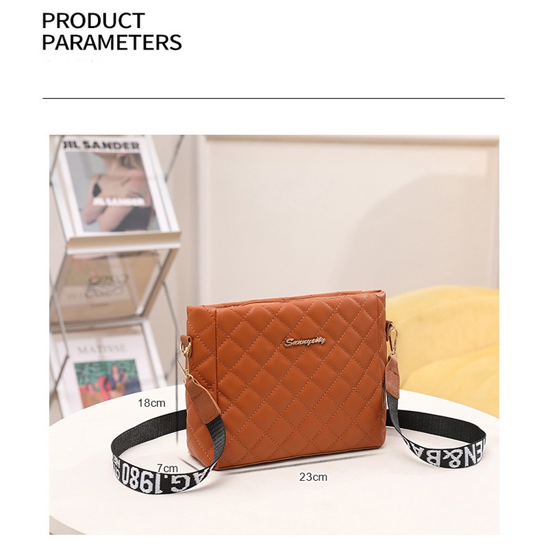 MOUSSON   Túi Xách Đeo Vai Hình Thoi Cỡ Lớn Phong Cách Hàn Quốc Cho Nữ