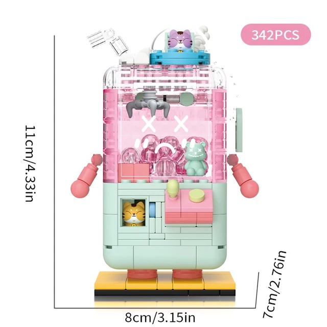 MINI PARTICLES 2096-2099 CLAW MACHINE CROSS-DRESSING SERIES DESKTOP DECORATION ASSEMBLING BUILDING BLOCKS BUILDING BLOCK MAINAN KIDS TOYS LEGO BRICKS TOY DIY LEGO FLOWER GAME PERIPHERAL DOLL TOYS GIFTS