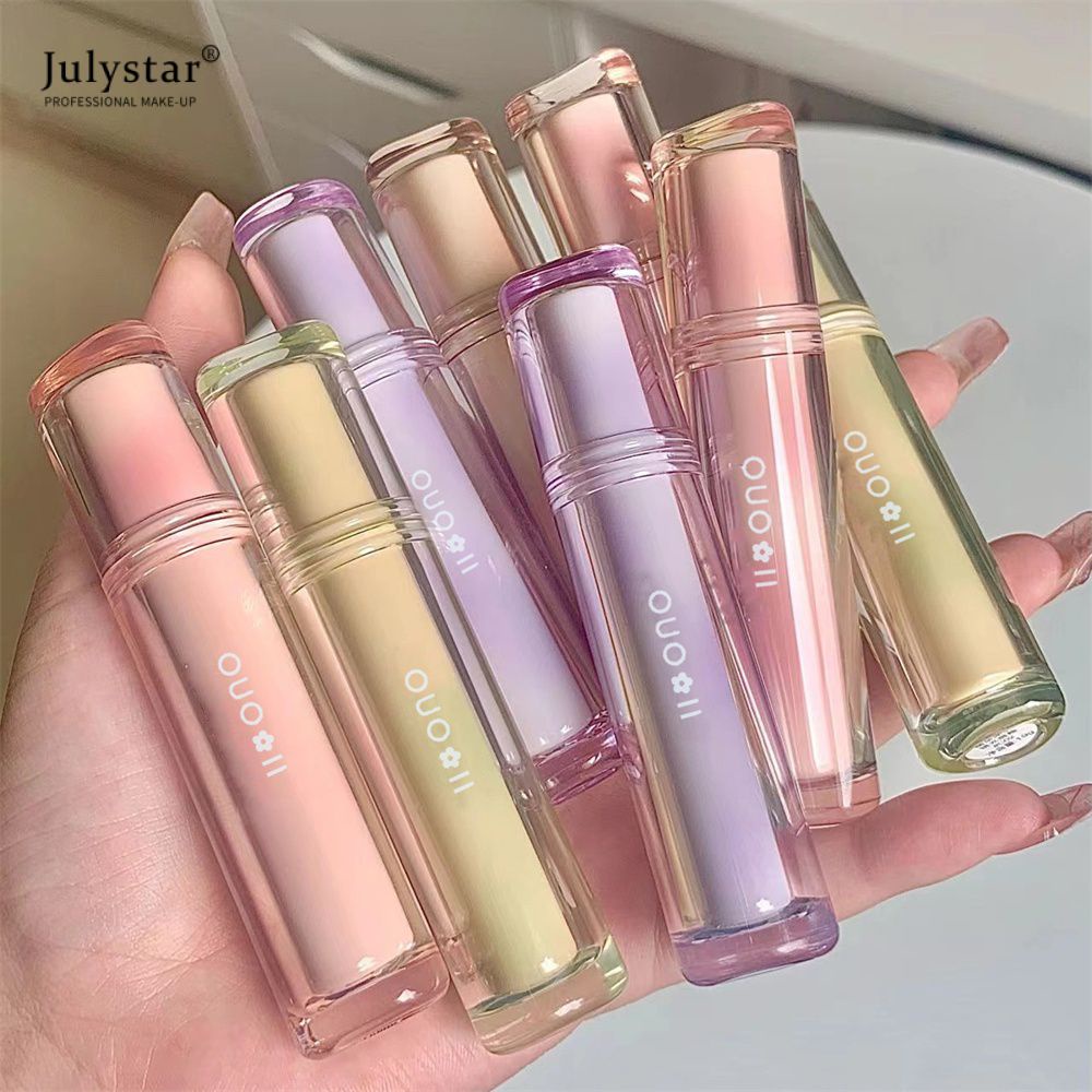Ice Tea Lip Tint Velvet Liquid Liquid Lipstick Dưỡng Ẩm Chống Nước Gương Trang Điểm Dưỡng Ẩm Lâu Dài Gillter Son Bóng Đựng Mỹ Phẩm JULYSTAR
