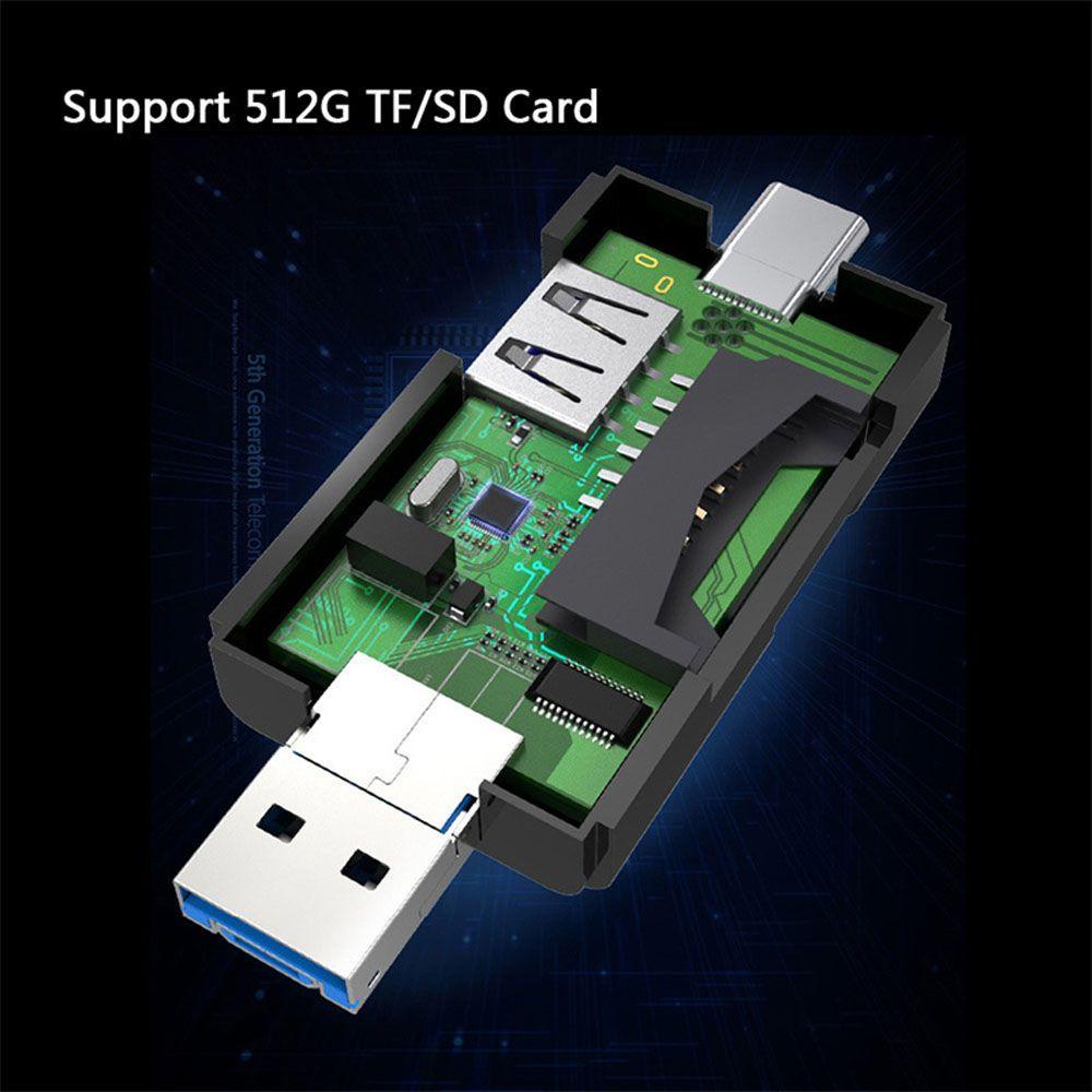 Đầu Đọc Thẻ Nhớ USB 3.0 6 Trong 1 Micro USB / U / Type C / TF / SD Cho Điện Thoại / Laptop