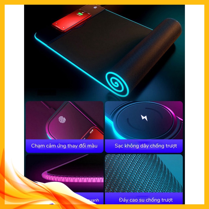 Tấm Lót Bàn Làm Việc Kiêm Sạc Không Dây Đa Năng Corfu ️🛒 - Gaming