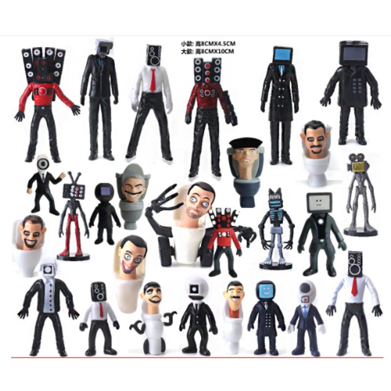 Set 5 / 6 / 8 / 9 / 10 / 12 Mô Hình Mô Phỏng skibidi toilet Ngộ Nghĩnh TV Man Camera