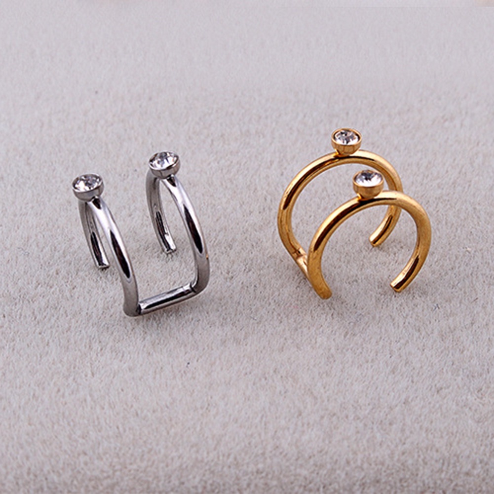 Bf 1 Bông Tai Kẹp Đính Kim Cương Giả helix cartilage Không Xỏ Lỗ Cho Nữ