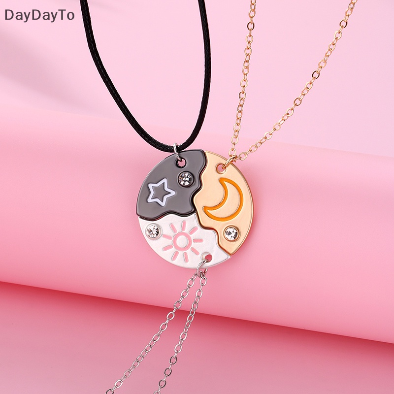 Set 3 Vòng cổ Tình Bạn Mặt Trăng / Mặt Trời / Ngôi Sao Thời Trang Cho Cặp Đôi
