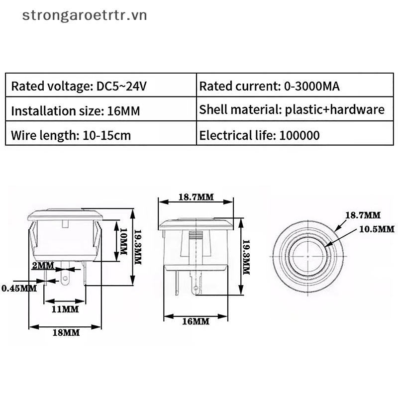 Công Tắc Cảm Ứng Cho Đèn led Dây diy dc 5-24v