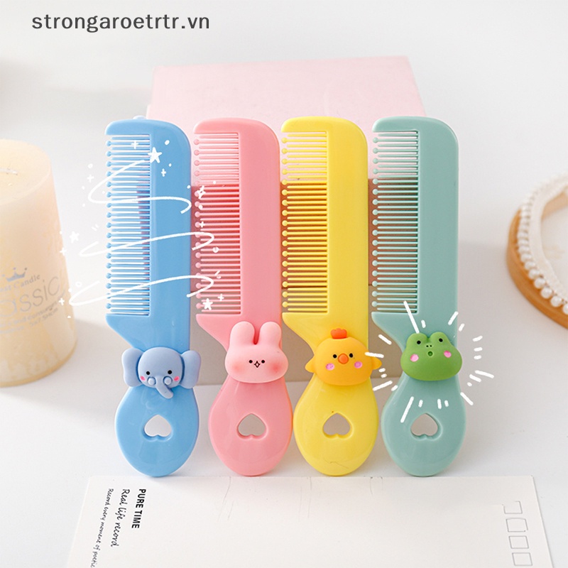 Lược Chải Tóc mini Bỏ Túi Hình Hoa / Động Vật Hoạt Hình Nhiều Màu Dễ Thương Cho Bé Gái vn