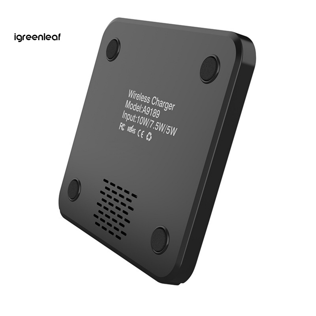 Đế Sạc Nhanh Không Dây 10w Hình Vuông Chống Trượt Công Suất Cao Cho Điện Thoại huawei iphone