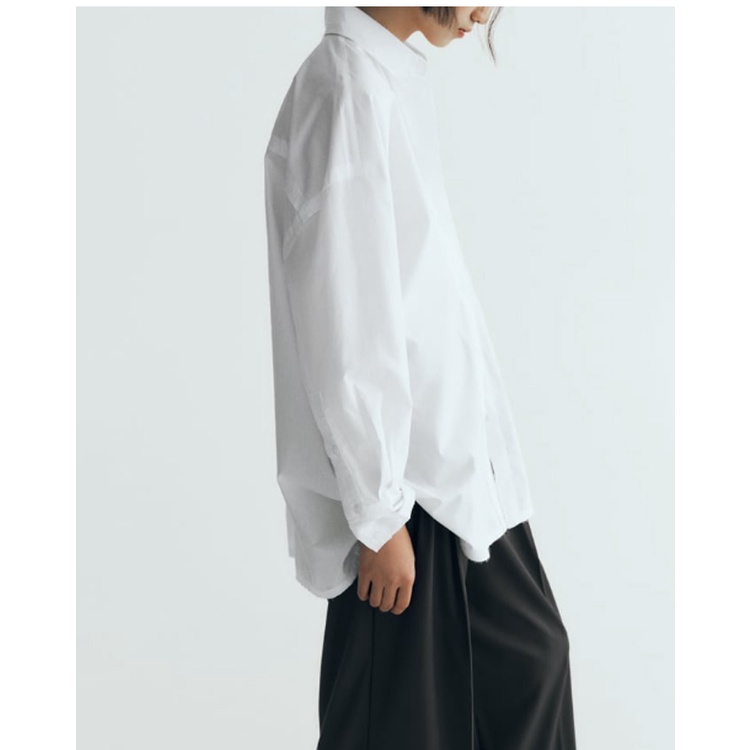 Zara Áo Sơ Mi Tay Dài Dáng Rộng Cổ Bẻ Phối Hàng Nút Thời Trang Thu Đông 237200016
