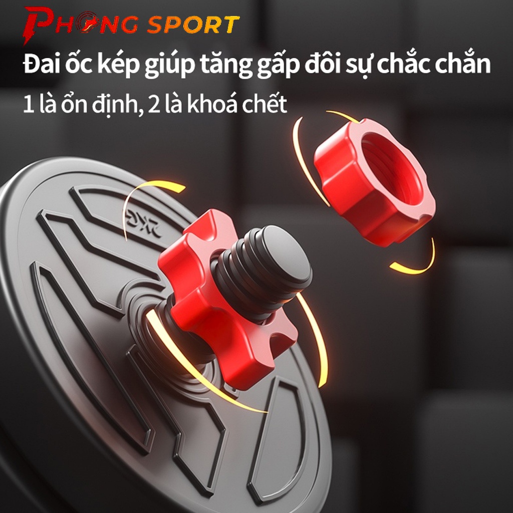 Tạ tập tay đẩy kết hợp 10kg, 20kg, 30kg, 40kg tập gym tại nhà - Phongsport