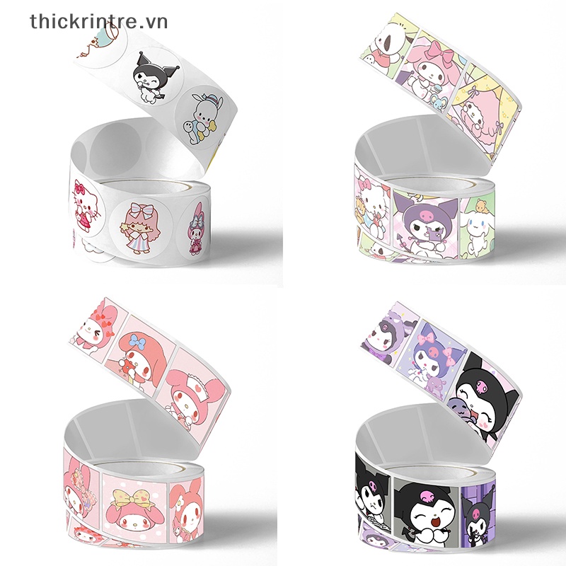 SANRIO Cuộn 500 Miếng Dán Trang Trí Hình kuromi hello kitty Dễ Thương vn