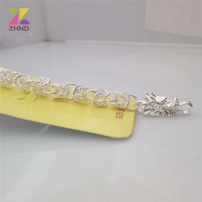 Zhuzhengde Vòng Tay Mạ Bạc Hình Rồng Thời Trang Dành Cho Nam