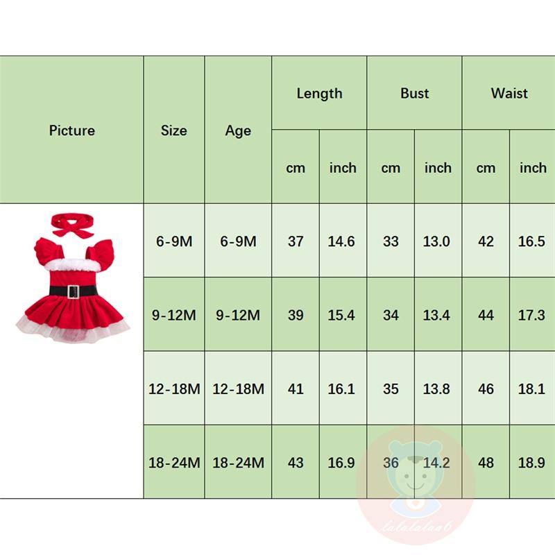 Laa6-bộ 2 Món Áo Liền Quần + Băng Đô Nhung Ghép Vải Lưới Giáng Sinh Dễ Thương Cho Bé Gái